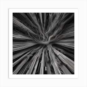 Abstract Black And White Image Art Print