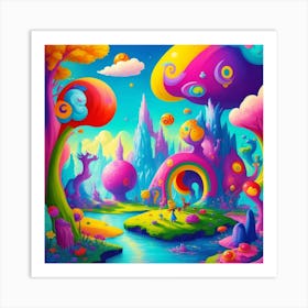 Psychedelic Landscape Art Print