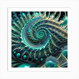 fractal spiral 3 Art Print