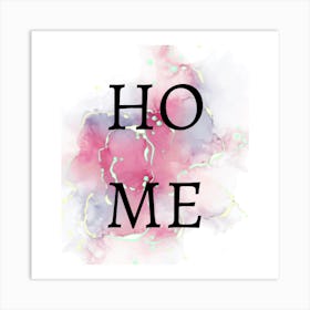 word home whit watercolor Art Print