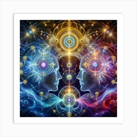 Mind's Canvas: Exploring Telepathy Through Artwork Art Print