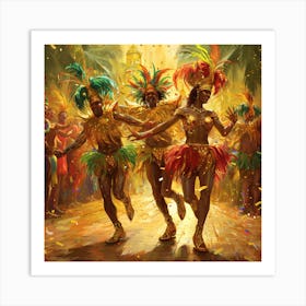 Carnival Dancers 4 Art Print