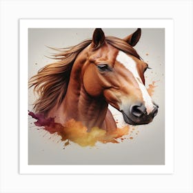 Horse Head Painting Art Print