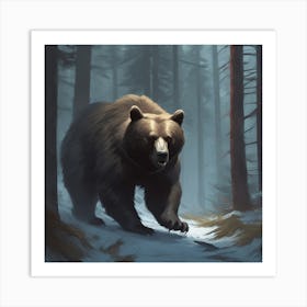 Bear In The Woods 23 Art Print