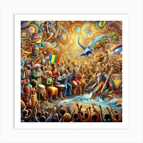 Afro-Caribbean Festival Art Print