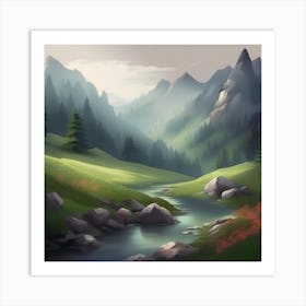 Landscape Painting 90 Art Print