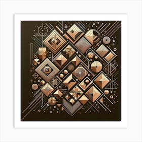 Geometric Abstract Painting Art Print