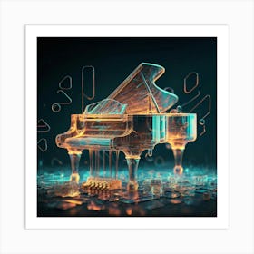 Abstract Piano Art Print