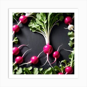 Radish As A Frame (13) Art Print