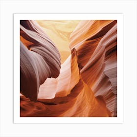 Slot Canyon Walls Square Art Print