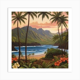 Hawaiian Sunset 5 Art Print