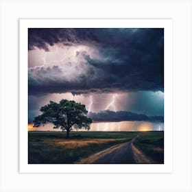 Lightning In The Sky Art Print