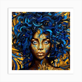 Abstract Of African Woman Art Print