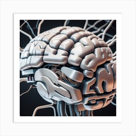 Brain With Wires 3 Art Print