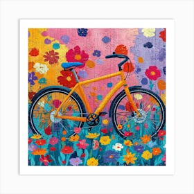 Bicycle In The Garden 2 Art Print