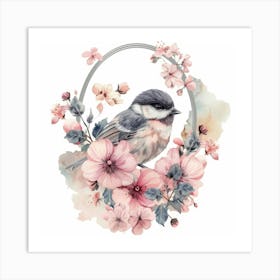 Bird In A Flower Art Print