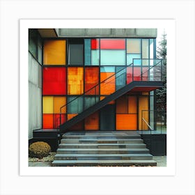 Building With Colorful Windows Art Print