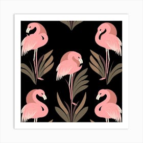 Pink Flamingos 3 Art Print