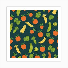 Vegetable Pattern Art Print Art Print