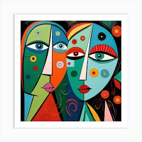 Two Faces Art Print