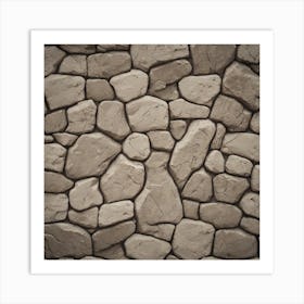 Stone Wall Texture 11 Art Print