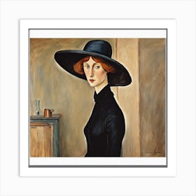 Jean Hebuterne With Large Hat, Amedeo Modigliani (3) Art Print