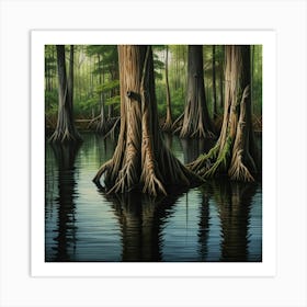 Cypress Trees 1 Art Print