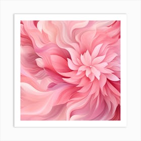 Pink Flower Wallpaper Art Print