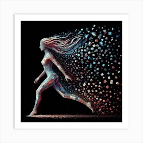 Woman Running 1 Art Print