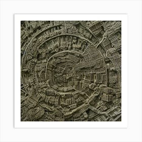 City In A Circle Art Print