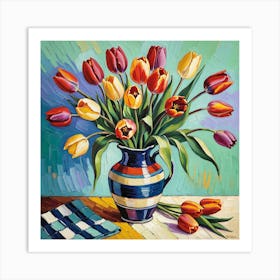 Tulips In A Vase 1 Art Print