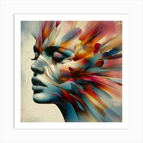 Abstract Woman Painting 6 Art Print