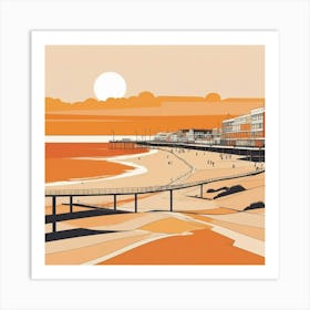 Default Abstract Illustration Of South end On Sea Beach Essex art print 1 Art Print