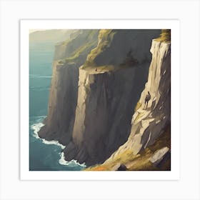 The Cliff Illustration 2 Art Print