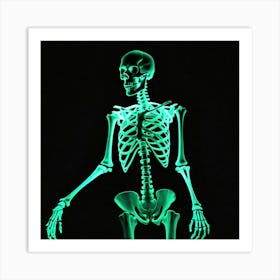 Glow In The Dark Skeleton Art Print