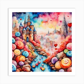 Lollipop City Art Print