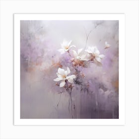 AI Dreamy Dahlia Drift Art Print