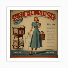 Default Default Vintage And Retro Laundry Advertising Aestethi 3 Art Print