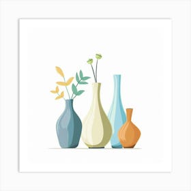 Vases With Flowers 2 Art Print