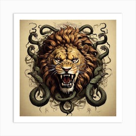 Lion Head Art Print