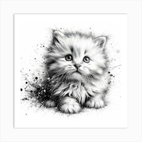 Kitten Drawing Art Print