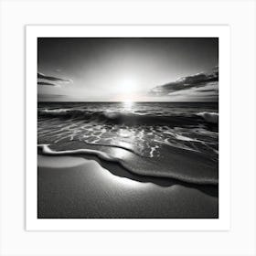 Sunset At The Beach 342 Art Print