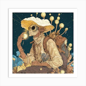 Man In A Hat Fantasy Character Art Print