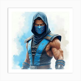 Mortal Kombat Ninja Fighter Concept Art (312) Art Print