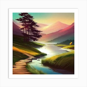 Landscape Painting 75 Art Print