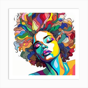 Afro Girl 48 Art Print