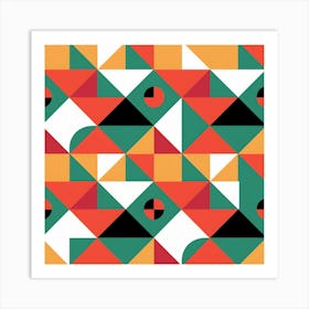 Abtract colorful geometric design Art Print