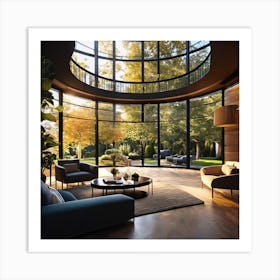 Circular Living Room Art Print