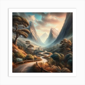 Road In The Mountains Art Print