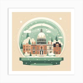 Dublin Ireland Snowglobe Art Print